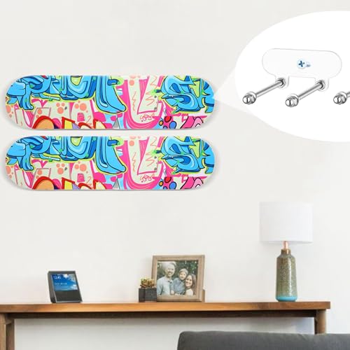 Cintres muraux pour skateboard flottants sans perçage pour ranger votre planche sans abîmer les murs - 3