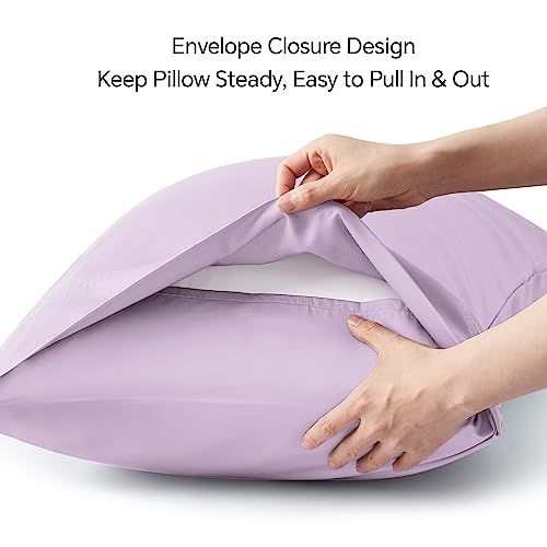 Image of BEDELITE Body Pillow Pillowcase, Rayon from Bamboo, Light Purple, 20 inchx54 inch