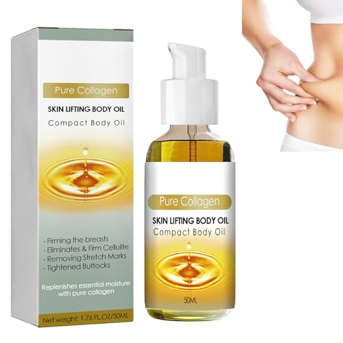 Olio Corpo Rassodante al Collagene,Olio di Collagene per Rassodare la Pelle,Olio per il Corpo Lifting al Collagene,Olio per il Corpo al Collagene di Bellezza,Siero al Collagene Antietà Corpo,50ml