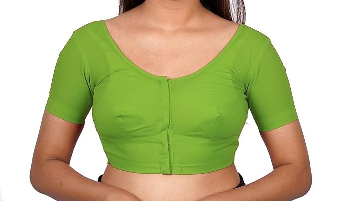 Paresh Round Neck Women Light Green Blouse-picture-42