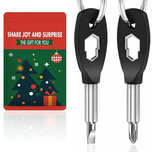 Stocking Stuffers for Men, AOGUU 6-in-1 Keychain Screwdriver Bit with