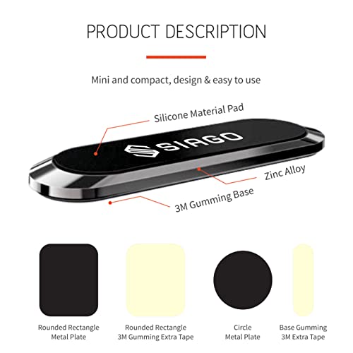 Image of TANTRA Magno Magnetic Mobile Holder for Car Dashboard with World's Powerful & Strongest 6 Magnets (Magnetic)