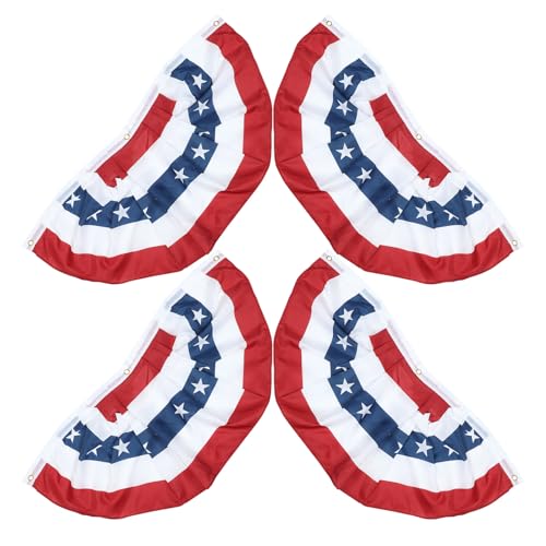 Homoyoyo 4 piezas Bandera Americana Abanico Plegado Decoración Patriótica para Día Independencia y Celebraciones al Aire