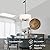 FinExpect 4-Light Modern Drum Chandelier with White Linen Drum Shade 18" Contemporary Pendant Light Fixtures for Dining Room Living Room Foyer Bedroom Kitchen, Black Finish