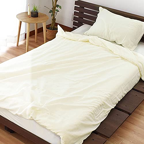 肌布団カバー 【肌布団と高相性。ワンランク上のガーゼカバー】国産 肌掛け布団カバー 綿100% ガーゼ 和晒し 1重ガーゼ シングル 140×190cm アイボリー 肌掛けカバー 肌掛け 肌掛カバー 日本製 和晒 わざらし カバー 無地 シングル