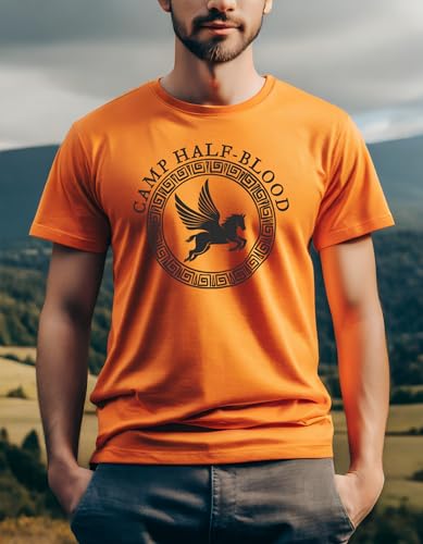 Camp Half Blood Shirt, Unisex Camp Half Blood T-shirts for Men and Women (M, Orange)3