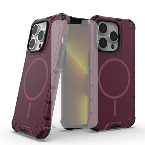 Coque magnétique iPhone 14 Pro Asuwish protection hybride et verre trempé intégral