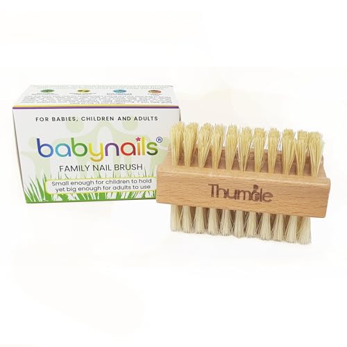 Cepillo de uñas de madera para uñas de bebé, cepillo de uñas de dedo, cepillo de mano, cepillo de limpieza de uñas para limpiar las uñas de bebés, niños y adultos, un cepillo de limpieza de uñas para