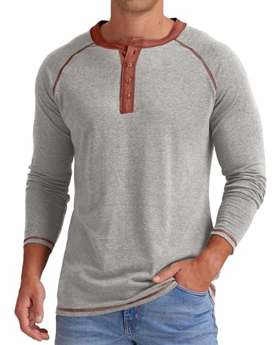 Image of Sailwind Mens Henley Long /Short Sleeve T-Shirt Cotton Casual Shirt