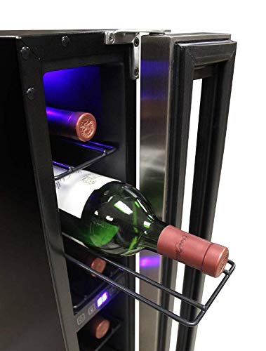 Image of Vinotemp 7 Bottle Built-in Style Wine Cooler with Stainless Steel Door Trim and Dual Pane Glass
