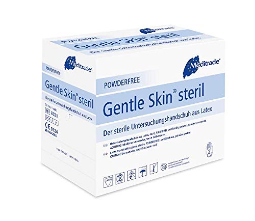 Gants latex stériles Meditrade 8021rsw sans poudre gants d'examen anti irritation taille S