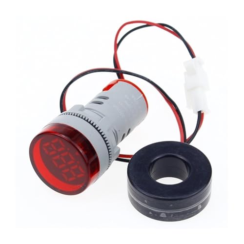 交流電圧表示デジタルLED電圧計 22mm AC50-500V 0-100A アンペア電圧電流計(CT付き)(Red Current Meters)