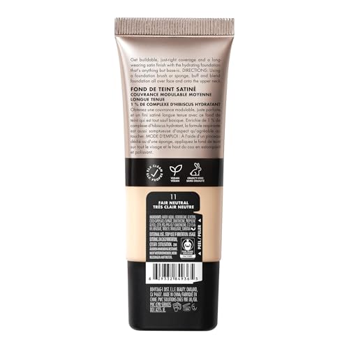 Image of e.l.f. Soft Glam Foundation, Medium Coverage, Long-Lasting & Buildable Foundation For A Smooth, Satin Finish, Vegan & Cruelty-Free, 11 Fair Neutral