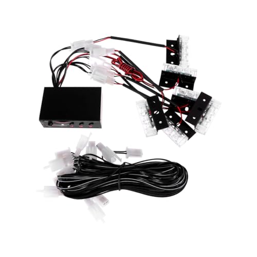 HOMOBABE ストロボ点滅警告灯 薄型高輝作業灯 対応 コンパクト軽量 車用緊急信号 赤青ライト