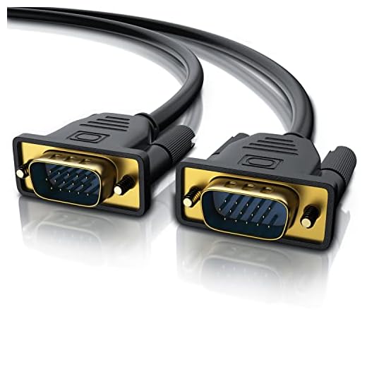 CSL - Cable de 2 Metros VGA a VGA - Contactos bañados en Oro - Resoluciones de HDTV de hasta 2560x1600 - Super VGA- Negro