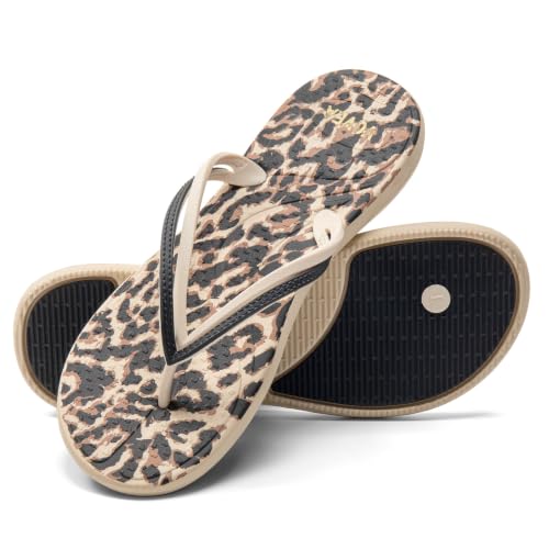 Image of VOVEA Flip Flops For Women Non-Slip Bathroom Shower Shoes Cushion foam Indoor and Outdoor Sandals