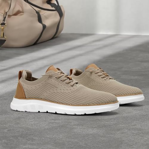 Image of Men's Mesh Sneakers Oxfords Lace-Up Lightweight Casual Walking Shoes Driving Shoes
