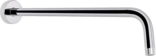 HarJue Brazo de ducha con brida y cinta de teflón brazo de tubo de ducha montado en la pared brazo de extensión de acero inoxidable 304 para cabezal