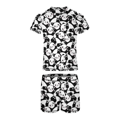Cute PandaChildren's Swimsuits Boys Two Piece Suit7-9Y（120cm）4
