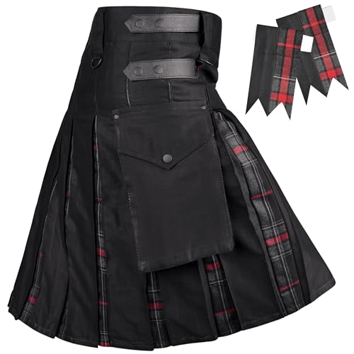 Kilt multiuso ibridi scozzesi per uomo tradizionale Highland Kilt, Spirito di Bruce, 50-52