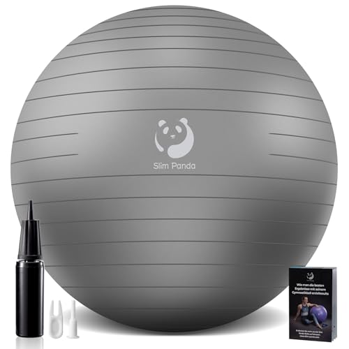 Slim Panda Gymnastikball, 55-85CM Explosionsgeschützt und rutschfest Sitzball mit Pumpe, Soft Yoga Ball Exercise Aufblasbarer Ball für Senioren Therapie, Hause, Fitness, Balance Training Slim Panda Gymnastikball, 55-85CM Explosionsgeschützt und rutschfest Sitzball mit Pumpe, Soft Yoga Ball Exercise Aufblasbarer Ball für Senioren Therapie, Hause, Fitness, Balance Training