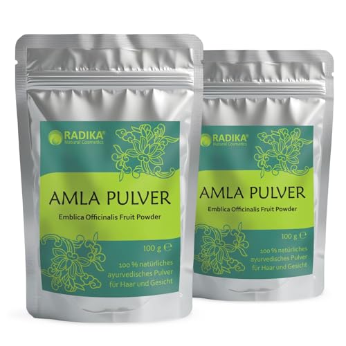 Amla Pulver Ayurvedisches Pulver für Haar- und Gesichtspflege Emblica Officinalis Set 2 x 100 g (200 g Gesamtmenge) von Bioherba