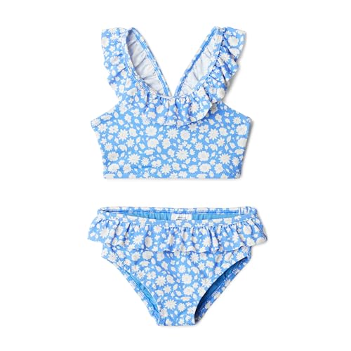 Image of Amazon Essentials Girls' Ruffle Two-Piece Bikini Swim Set