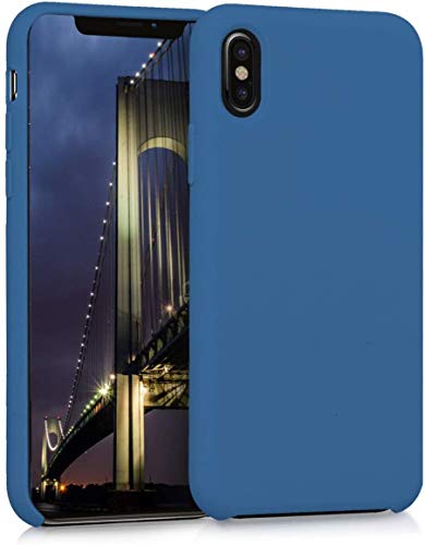 Image of REALCASE iPhone X | iPhone Xs Back Cover Case | Full Protective Liquid Silicone | Shockproof Case Back Cover for iPhone X /Xs [Cosmo-Blue]
