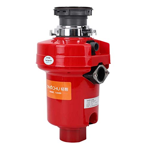 XUNMAIFXI Durable Household Food Waste Disposer Garbage Disposal Food Garbage Processor with Air Switch Kitchen,Reset switch,Fine Grinding Home, red