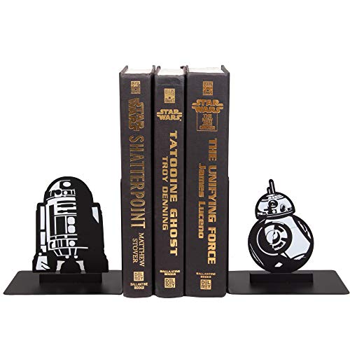 Seven20 Star Wars Droid Bookends - Decorative Metal R2-D2 and BB-8 Designs