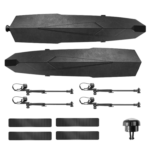 Fenayuu Mudguards for bicycles, adjustable quick release for front and rear wheel - fat bike splash guard - for mountain road motocross city race commuting touring urban yard walkway and