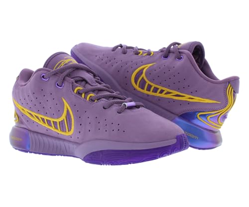 NIKE Lebron XXI Freshwater Big Kids' Basketball Shoes (FZ7189-500, Violet Dust/Purple Cosmos/University Gold) Size 5.54