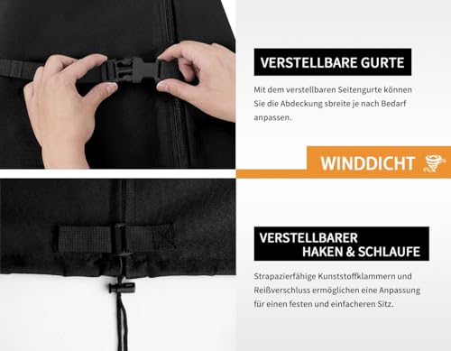 Dokon Ampelschirm Schutzhülle für Sonnenschirme bis 400 cm