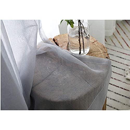 Panneaux de rideaux en voile gris de qualité supérieure 250cm - 4