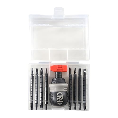Uqezagpa Juego de destornilladores eléctricos de trinquete 13/18/22/26/34 en 1, kit de herramientas de destornillador eléctrico multifuncional