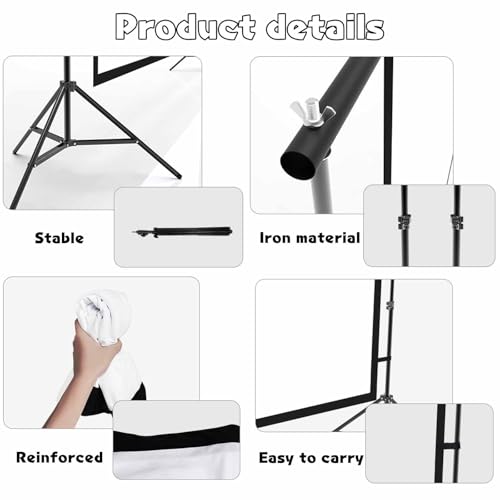 Pantalla portátil para proyector con soporte 150 inch miniatura 6