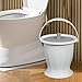 predolo Spittoon Chamber Bucket, Urinal Night Jug with Lid, Bucket Chamber Pot, Potty Urinal Bottle for Child Adults, White Without Ring