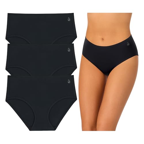 Image of Cuddl Duds Womens 3 Pack Brushed Microfiber Hipster Panty - Ultra-Comfy & Super-Soft Full Coverage Underwear Panties Set