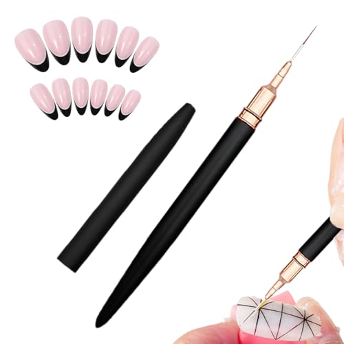 Pincel de uñas - Cepillo de uñas fino - Fácil de sostener - Lápiz de uñas para pintar líneas, diseños, diseños artísticos para herramientas de diseño profesional