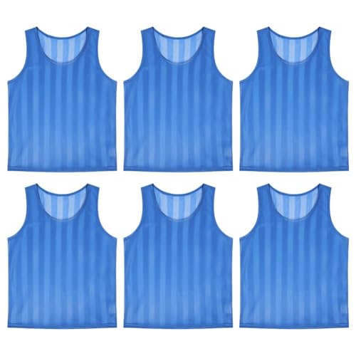 HiyyFloy 6pcs Trading Gilet Pinnie D'entraînement De Mêlée en Nylon pour Adultes pour Pratique en Équipe pour Les De Sports De Football, De Basket-Ball, De Lacrosse