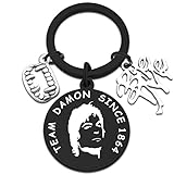 Since 1864 Keychain Vampire Fandom Gift Idea Inspired Jewelry Team Damon TV Fans (Black)