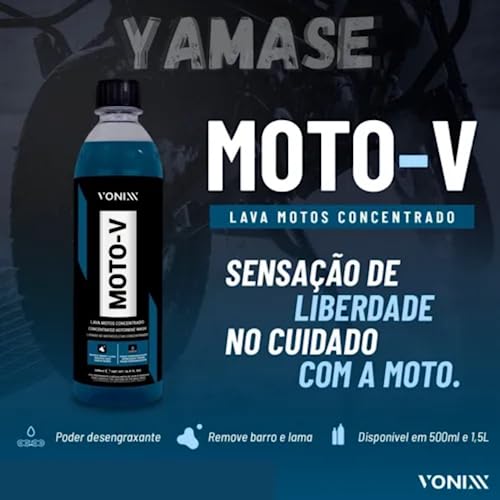 kit Lavagem Automotiva Motocicletas desencrustante Moto-V Cera Cristalizadora Tok Final Vonixx