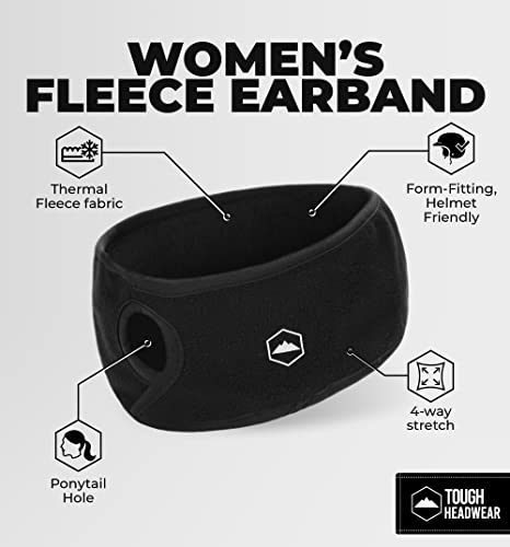Women's Ponytail Headband - Fleece Ear Warmer Headband, Running Ear Warmer - Outdoor Headband With Pony Tail For Cold Weather #TOP2