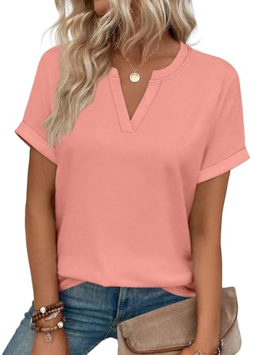 Image of WIHOLL Womens Blouses Spring Tops Short Sleeve Shirts Dressy Casual Summer Vacation Fashion Clothing 2026