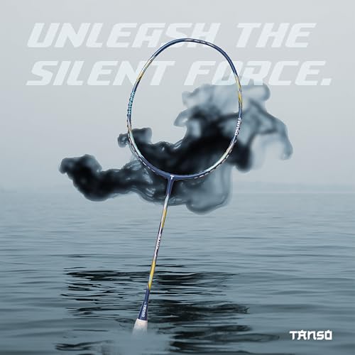 Image of TANSO Wraith Strung Badminton Racket (32 Lbs Tension, Recommended by Padukone School of Badminton, 77 Grams Ultra Light Weight Full Carbon Fiber with Premium Strings and Full Racquet Cover)