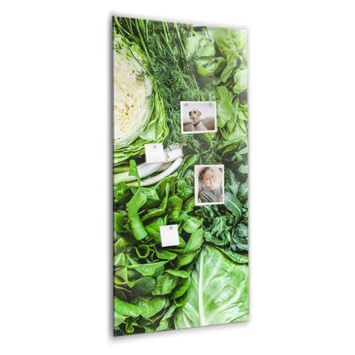 Tableau magnetique en verre de qualite superieure 60x120cm vertical couleur laitue juteuse