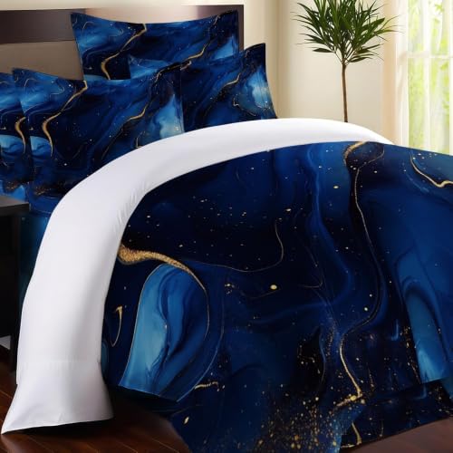 Housse de couette 220 x 240 anti-plis parure de lit microfibre douce facile à laver
