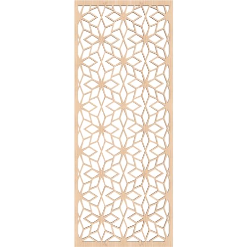 Image of Lake Decorative Pierced Fretwork Wood Wall Panels, 13 3 /8 inchW x 34 3 /8 inchH x 3 /8 inchT, Red Oak