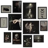 97 Decor Dark Academia Decor - Victorian Gothic Wall Art Prints, Dark Moody Aesthetic Pictures, Creepy Goth Posters Vintage Gothic Painting for Home Bedroom Decorations (8x10 Unframed)