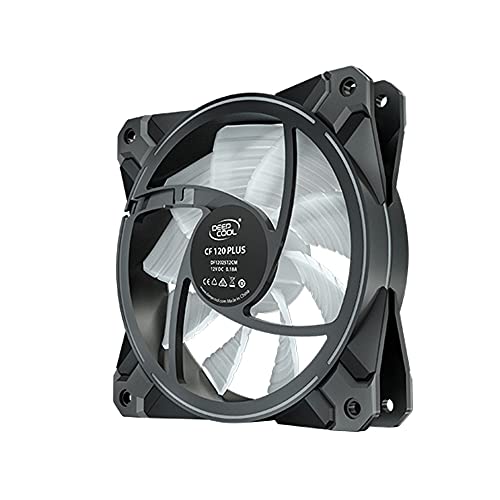 Kit com 3 Fans DeepCool CF120 Plus Preto RGB 120mm